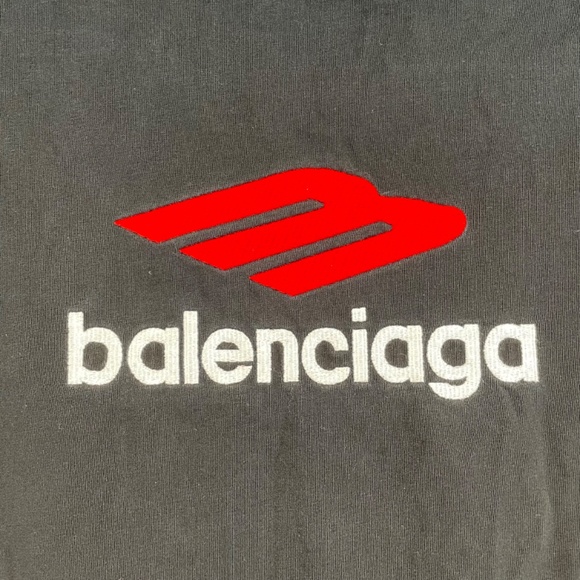 Balenciaga 3b Sports Icon Oversize T-shirt Black Embroidered Medium - Picture 10 of 15